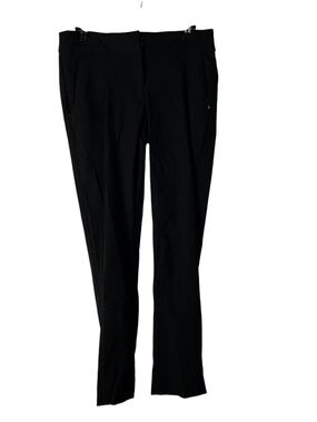 Jasmine & Juliana Black Notch Hem Straight Leg Dress Pants 6